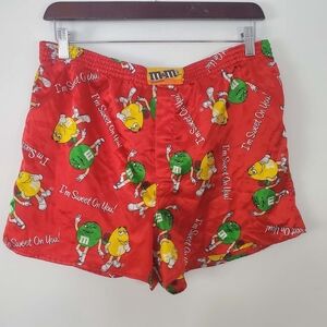 VTG 90's M&Ms Boxer Shorts Mens M Red Underwear Sweet On You Chocolate